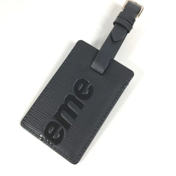 LOUIS VUITTON M67726 Epi Supreme collab Bag Charm Key Holder Name tag - Picture 4 of 8